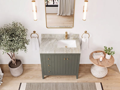 Atlanta 36 in. W x 22 in. D Right Offset Sink Bathroom Vanity