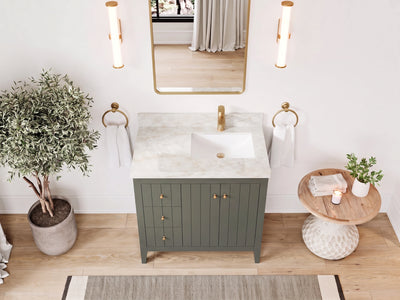 Atlanta 36 in. W x 22 in. D Left Offset Sink Bathroom Vanity