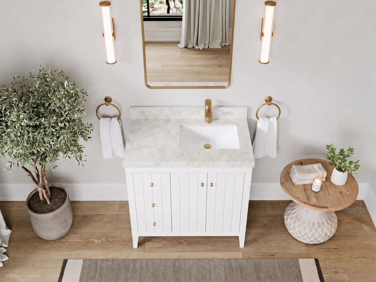 Atlanta 36 in. W x 22 in. D Right Offset Sink Bathroom Vanity