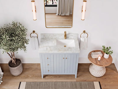 Atlanta 36 in. W x 22 in. D Right Offset Sink Bathroom Vanity