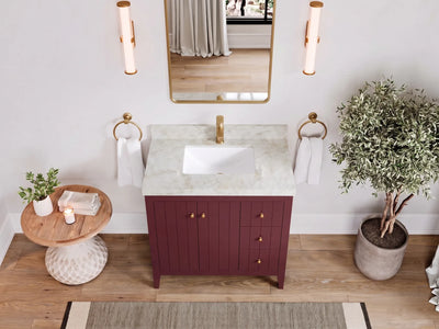 Atlanta 36 in. W x 22 in. D Center Sink Modern Bathroom Vanity