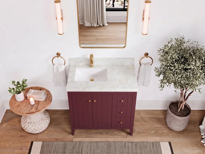 Atlanta 36 in. W x 22 in. D Left Offset Sink Bathroom Vanity