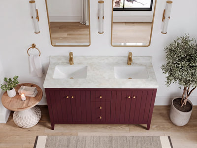 Atlanta 60 in. W x 22 in. D Double Sink Bathroom Vanity