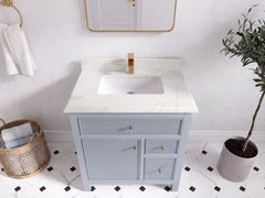 Sonoma 30 in W x 22 in D Reeded Free Standing Single Sink Bathroom Vanity - photo 24
