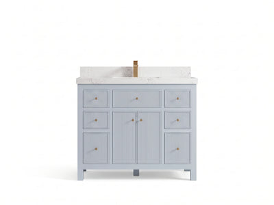 Sonoma 42 in W x 22 in D Free Standing Reeded Single Sink Bathroom Vanity