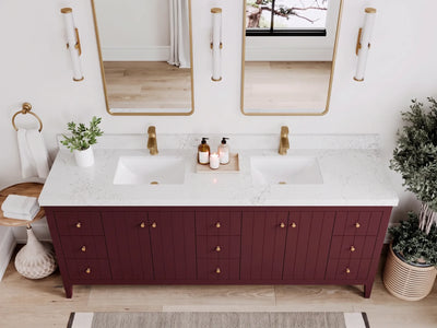 Atlanta 84 in. W x 22 in. D Double Sink Bathroom Vanity