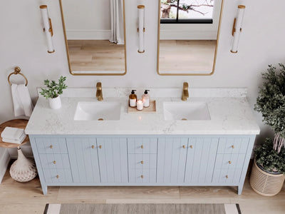 Atlanta 84 in. W x 22 in. D Double Sink Bathroom Vanity