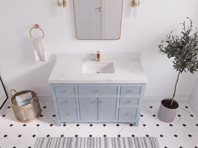 Sonoma 48 in W x 22 in D Free Standing Reeded Single Sink Bathroom Vanity