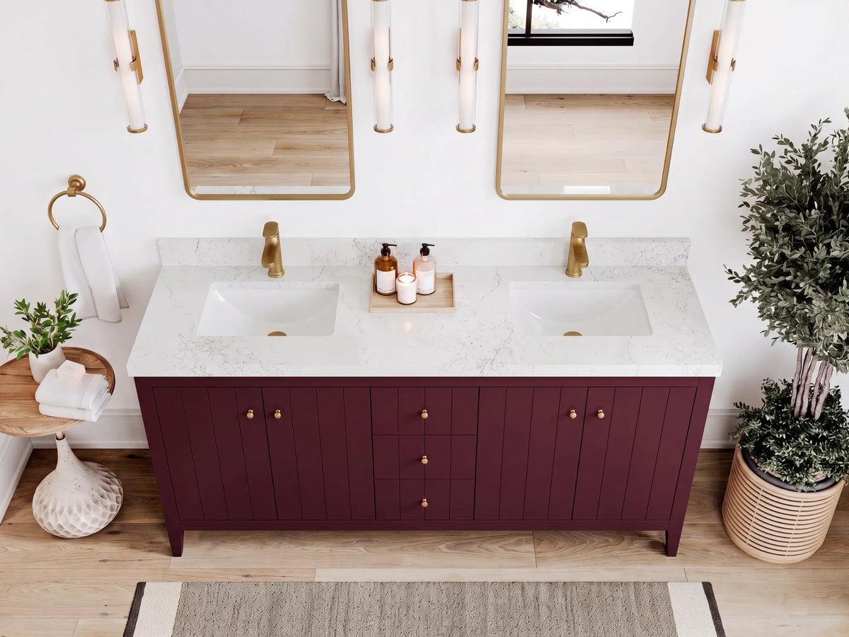 Atlanta 72 in. W x 22 in. D Double Sink Bathroom Vanity