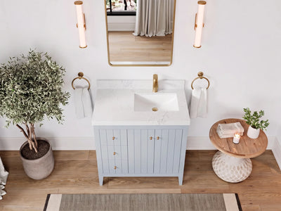 Atlanta 36 in. W x 22 in. D Right Offset Sink Bathroom Vanity