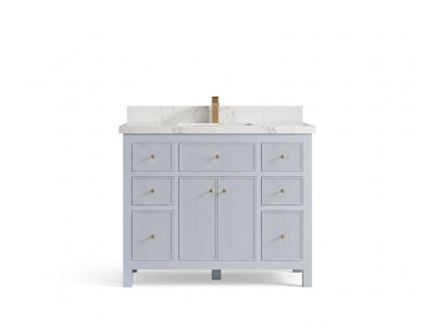 Sonoma 42 in W x 22 in D Free Standing Reeded Single Sink Bathroom Vanity