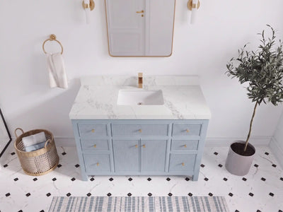 Sonoma 48 in W x 22 in D Free Standing Reeded Single Sink Bathroom Vanity