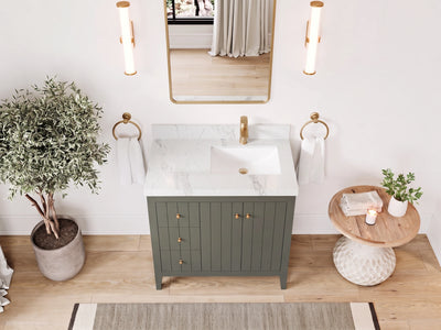 Atlanta 36 in. W x 22 in. D Left Offset Sink Bathroom Vanity