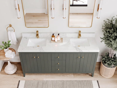 Atlanta 72 in. W x 22 in. D Double Sink Bathroom Vanity