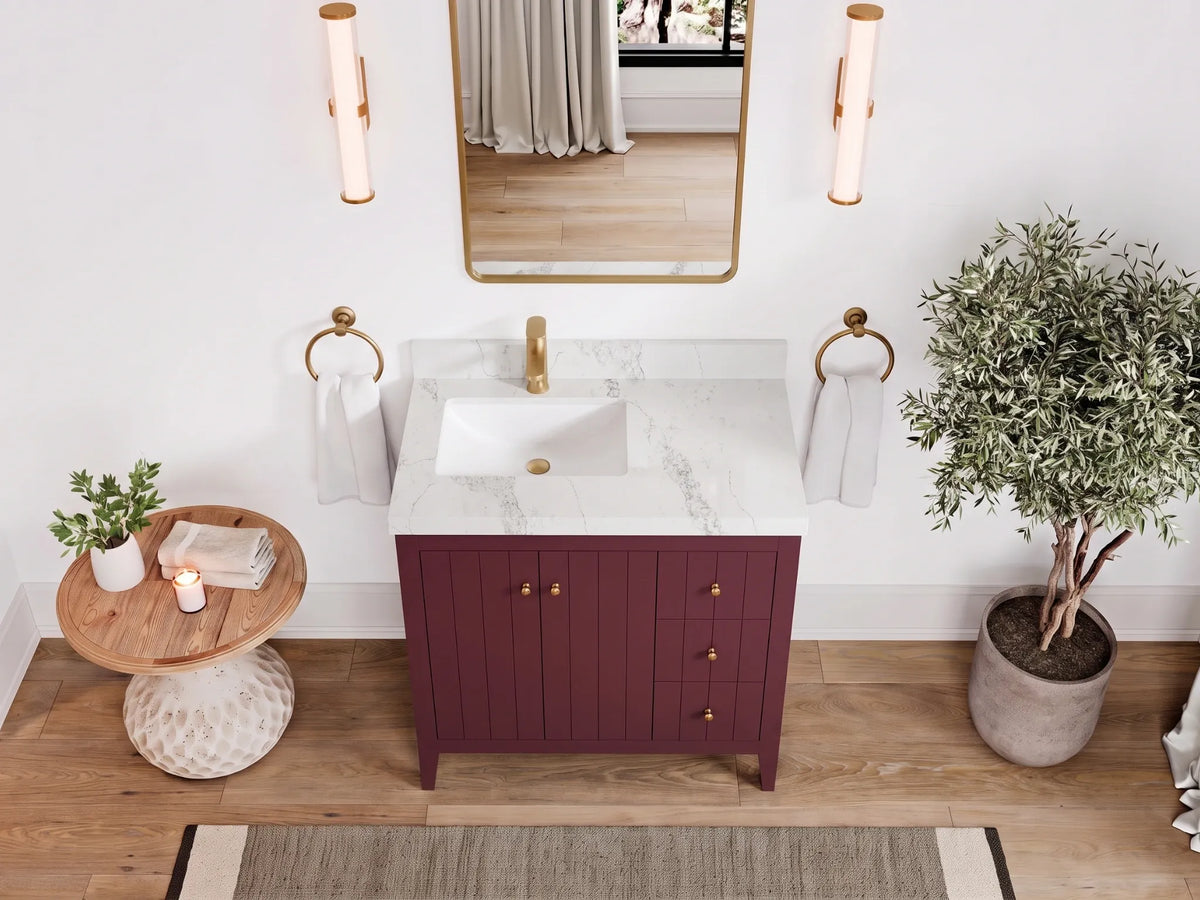Atlanta 36 in. W x 22 in. D Left Offset Sink Bathroom Vanity