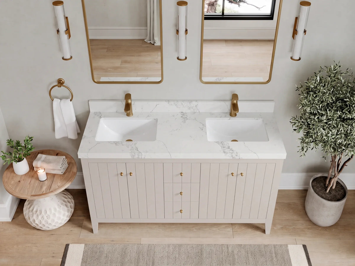 Atlanta 60 in. W x 22 in. D Double Sink Bathroom Vanity
