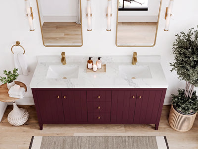 Atlanta 72 in. W x 22 in. D Double Sink Bathroom Vanity