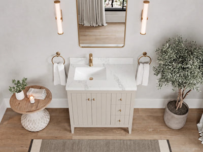 Atlanta 36 in. W x 22 in. D Left Offset Sink Bathroom Vanity