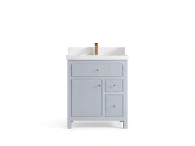 Sonoma 30 in W x 22 in D Reeded Free Standing Single Sink Bathroom Vanity