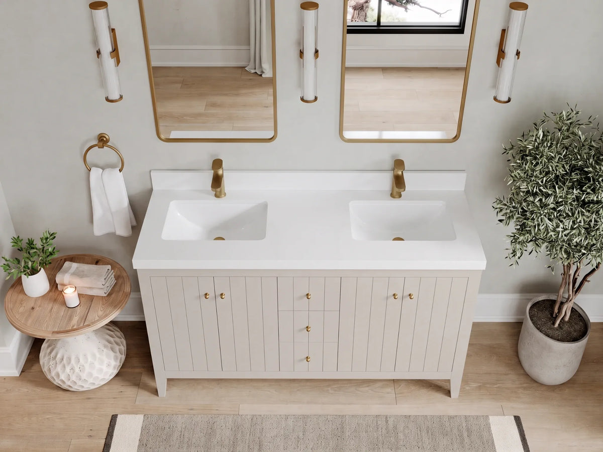 Atlanta 60 in. W x 22 in. D Double Sink Bathroom Vanity