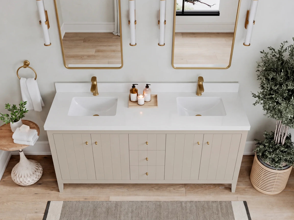 Atlanta 72 in. W x 22 in. D Double Sink Bathroom Vanity