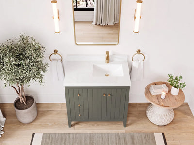 Atlanta 36 in. W x 22 in. D Right Offset Sink Bathroom Vanity