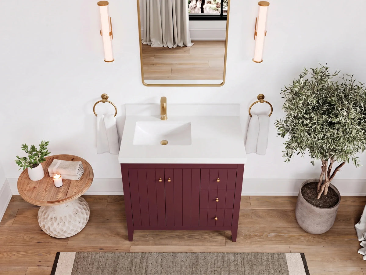 Atlanta 36 in. W x 22 in. D Left Offset Sink Bathroom Vanity