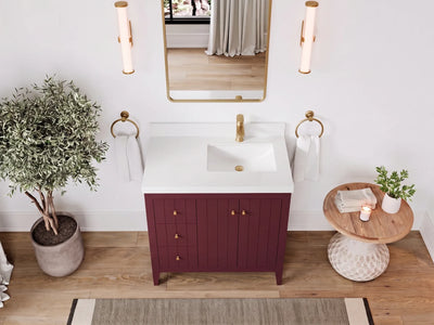 Atlanta 36 in. W x 22 in. D Right Offset Sink Bathroom Vanity