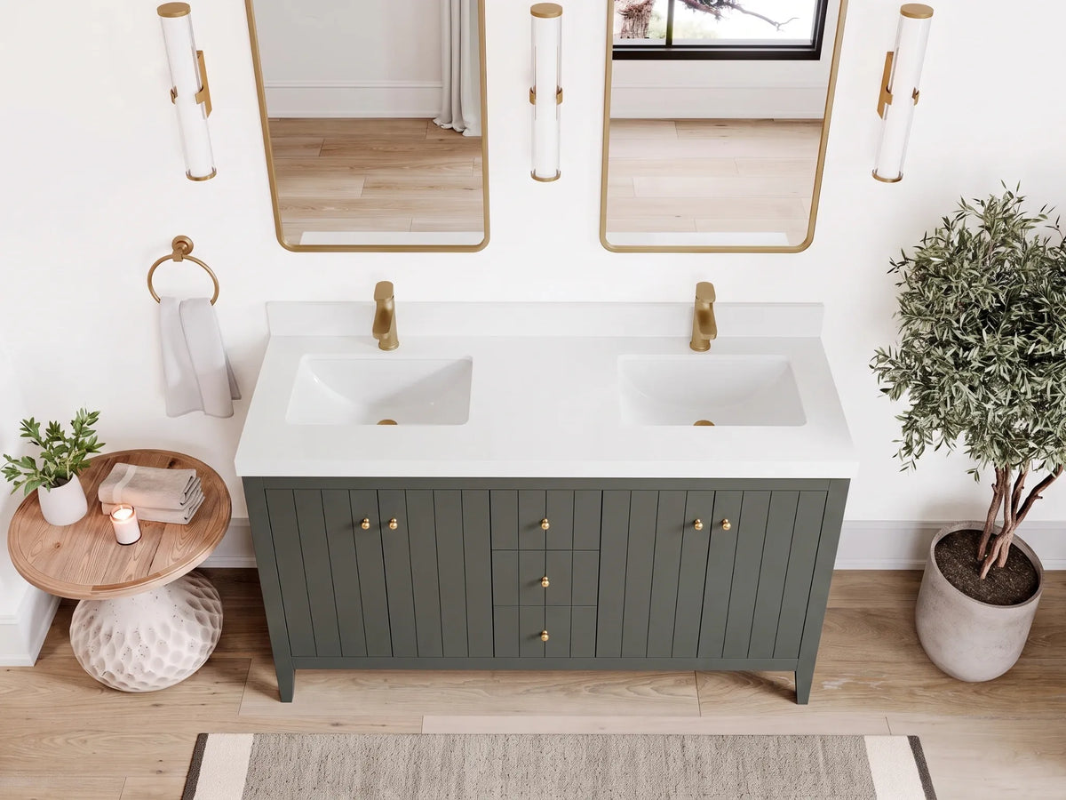Atlanta 60 in. W x 22 in. D Double Sink Bathroom Vanity