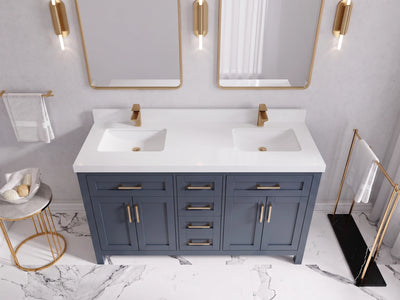Cambridge 60 in. W x 22 in. D Double Sink Bathroom Vanity