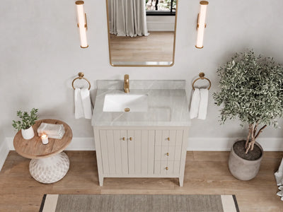 Atlanta 36 in. W x 22 in. D Left Offset Sink Bathroom Vanity