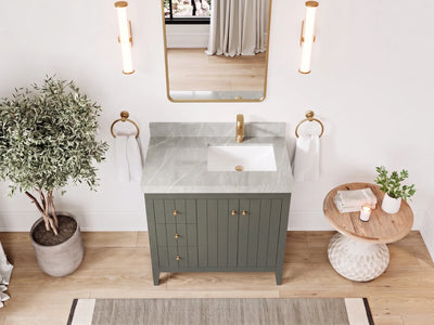 Atlanta 36 in. W x 22 in. D Right Offset Sink Bathroom Vanity