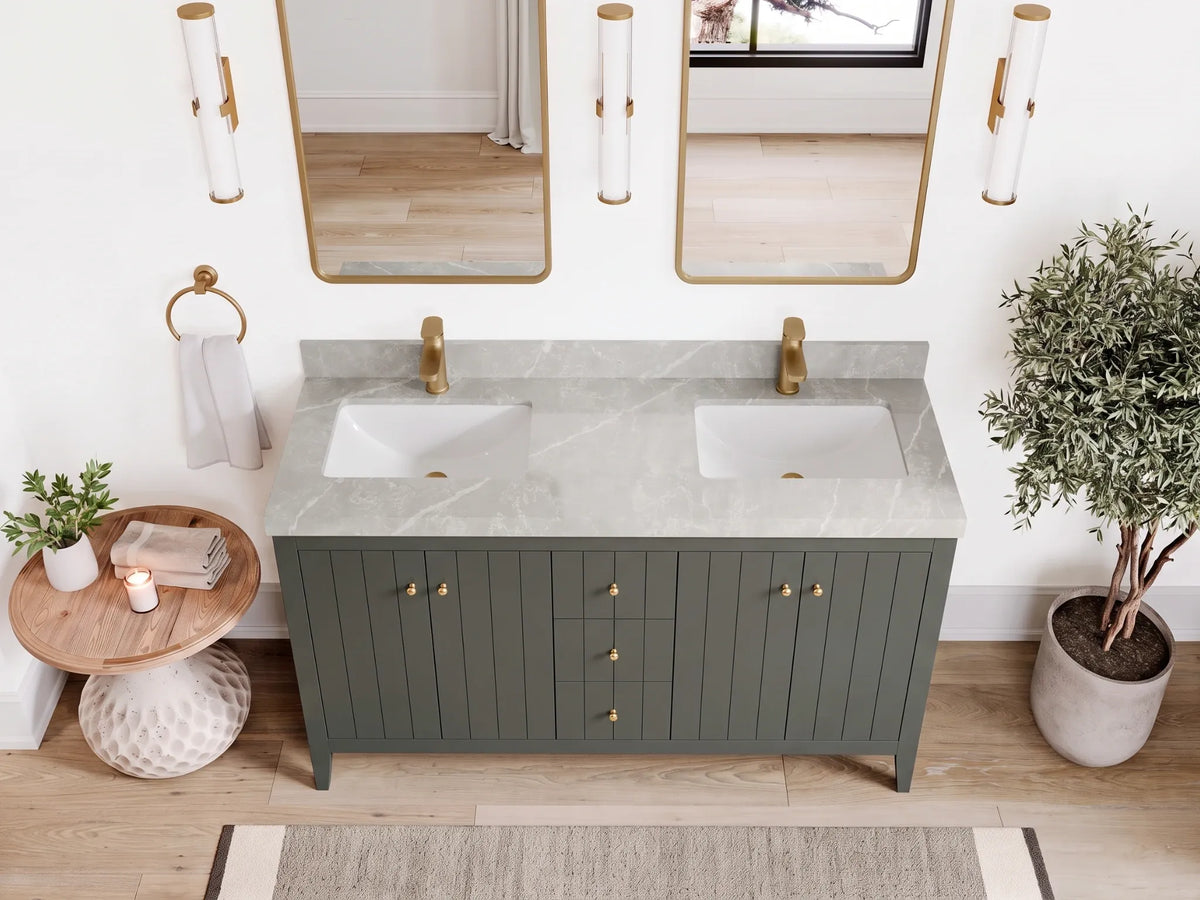 Atlanta 60 in. W x 22 in. D Double Sink Bathroom Vanity