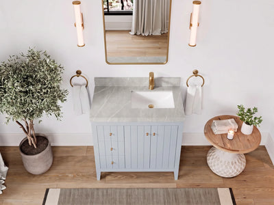 Atlanta 36 in. W x 22 in. D Right Offset Sink Bathroom Vanity