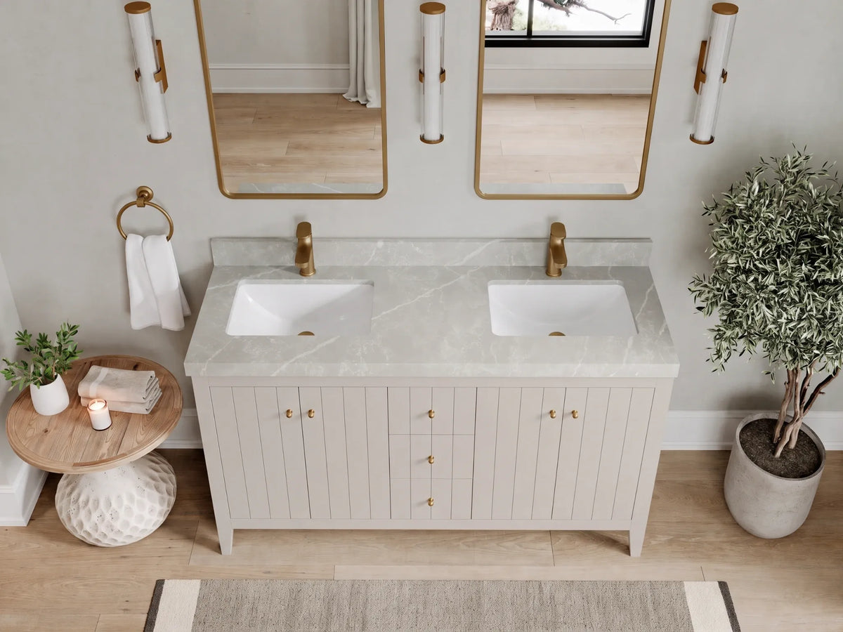 Atlanta 60 in. W x 22 in. D Double Sink Bathroom Vanity