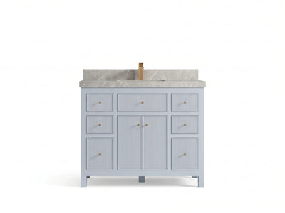 Sonoma 42 in W x 22 in D Free Standing Reeded Single Sink Bathroom Vanity