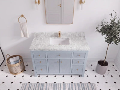 Sonoma 48 in W x 22 in D Free Standing Reeded Single Sink Bathroom Vanity