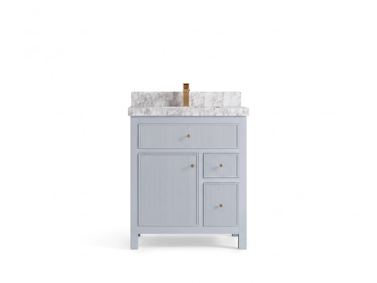 Sonoma 30 in W x 22 in D Reeded Free Standing Single Sink Bathroom Vanity