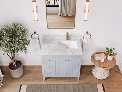 Atlanta 36 in. W x 22 in. D Right Offset Sink Bathroom Vanity