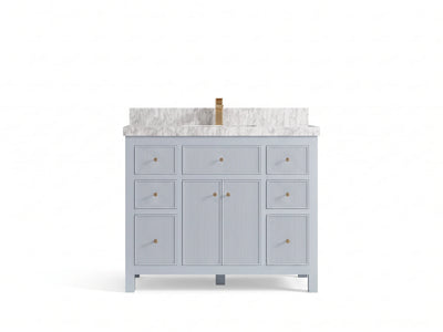 Sonoma 42 in W x 22 in D Free Standing Reeded Single Sink Bathroom Vanity