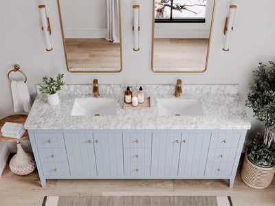Atlanta 84 in. W x 22 in. D Double Sink Bathroom Vanity