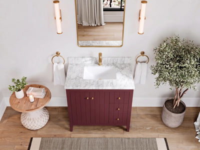 Atlanta 36 in. W x 22 in. D Center Sink Modern Bathroom Vanity