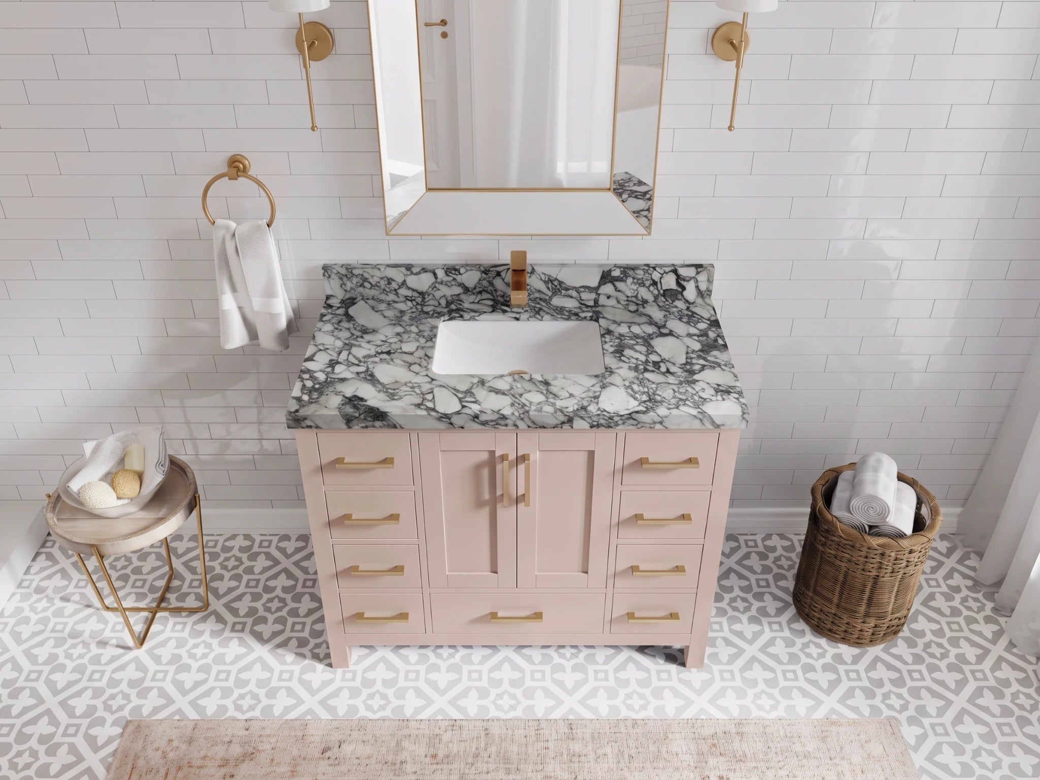 Malibu 42 in. W x 22 in. D Single Sink Bathroom Vanity