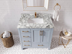 Malibu 36 in. W x 22 in. D with Center Sink Bathroom Vanity - photo 3