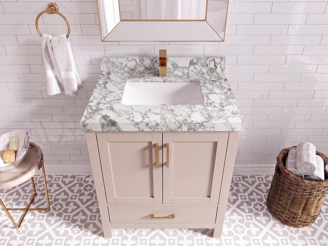 Malibu 30 in. W x 22 in. D Single Sink Bathroom Vanity | 
              
                Pink
                
                  
             - MLB_PNK_WHQZ_30 - photo №4