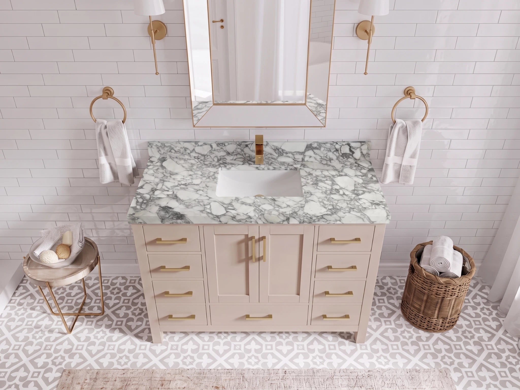 Malibu 48 in. W x 22 in. D Single Sink Bathroom Vanity