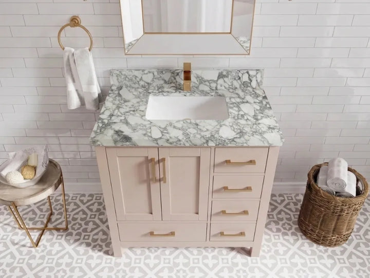 Malibu 36 in. W x 22 in. D Bathroom Vanity Center Sink - photo 4