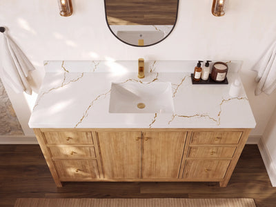 Chicago Teak 60 in. W x 22 in. D Single Sink Bathroom Vanity