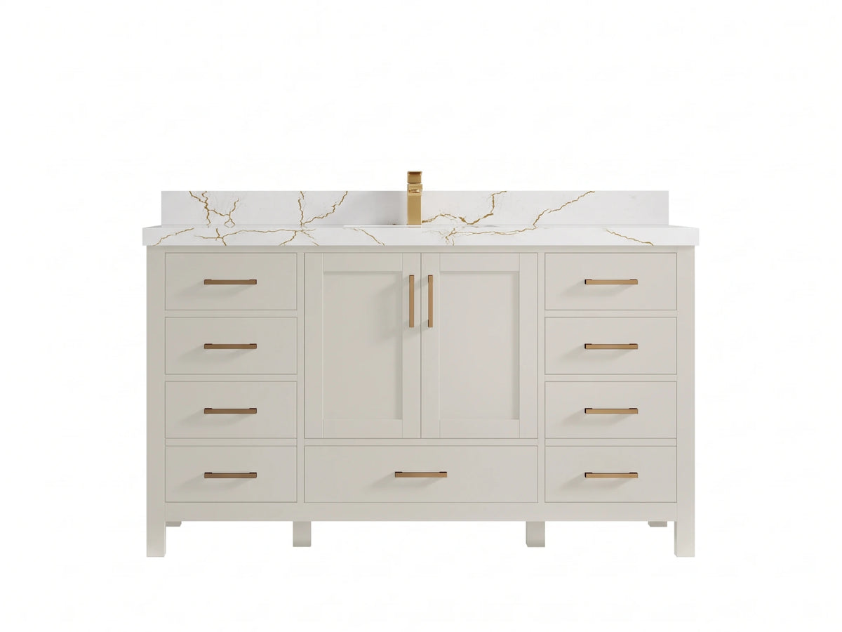Malibu 60 in. W x 22 in. D Single Sink Bathroom Vanity