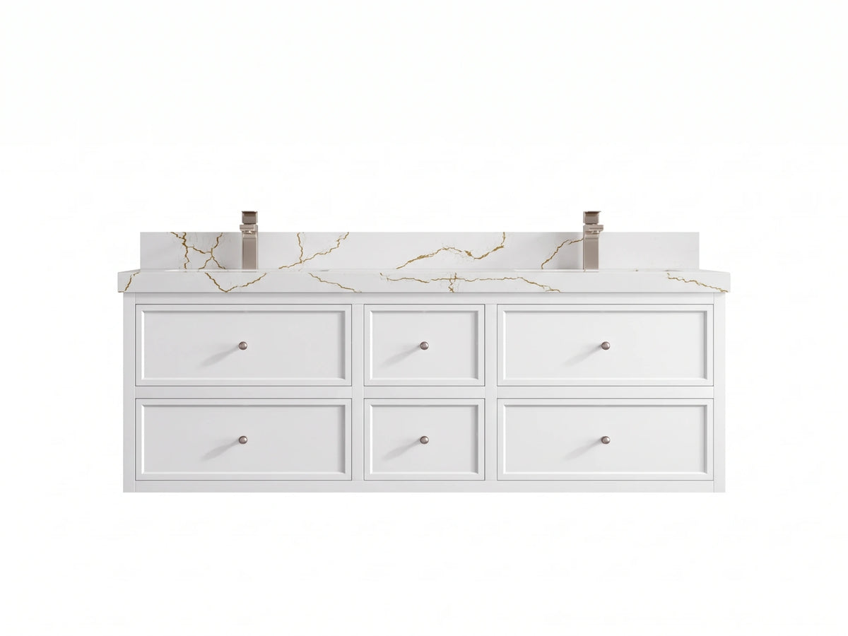 Roswell Floating 60 in. W x 22 in. D Double Sink Bathroom Vanity